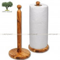 Support pour papier essuie-tout en bois d'olivier