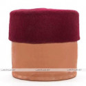 Red Dark Wool Fez Hat