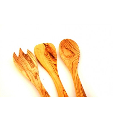 MW Lot de 3 spatules en bois d'olivier 