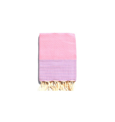 Child Fouta striped honeycomb pink