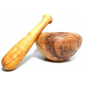 Olive Wood Pestle and Mortar 15 CM 