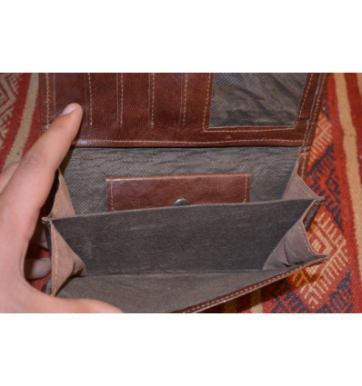  Leather & kilim wallet