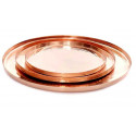 Round hammered Copper Serving Trays