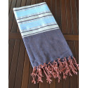 Soft Striped Throw with Fringes